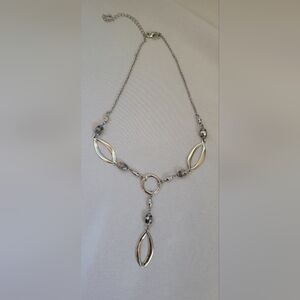 Lia Sophia Silvertone and Crystal Necklace